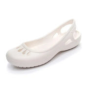 Women's Sandals Waterproof Jelly Flat Cut-Out Slide Design